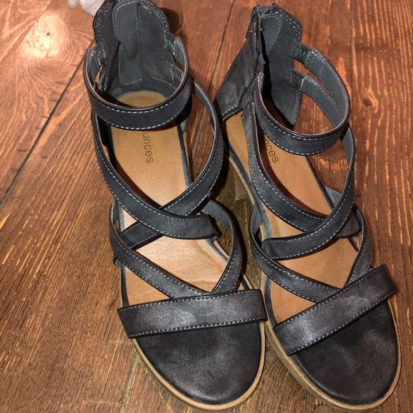 short chunky heel sandals